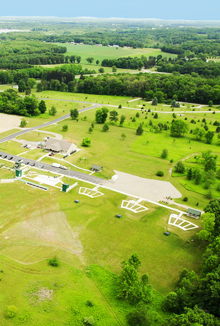 Aerial view of Halter Center.